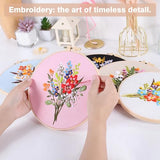 RidaaFri Embroidery Kit for Beginners, Set of 3 Flower Pattern DIY Kits for Adults & Starter, Hand Embroidery Practice Set with Guide & Video Tutorial, Includes Hoop, Needles, Floss