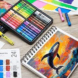 Artspal Soft Oil Pastels Set, 24 Vibrant Colors, Oil Pastel Crayons for Artists, Beginners, Teachers, Students, Great Blending and Layering for Art Supplies, Art Painting, Drawing (10 x 70 mm) Arts Pal