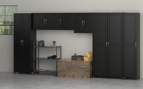 SystemBuild Evolution Kendall 16" Utility Storage Cabinet, Black - WoodArtSupply