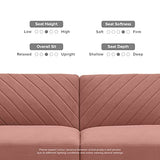 mopio Futon Sofa Bed, Couch, Small Sofa, Sleeper Sofa, Loveseat, Mid Century Modern Futon Couch, Sofa Cama, Couches for Living Room (Old Rosa Velvet) mopio