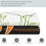 3-Piece Double-Sided Printed Duvet Cover Set Single – Soft Microfiber Bedding with Minimalist Carrot Modern Design with Zipper Closure,Includes 1 Duvet Cover + 2 Pillowcases Multicolor Generic