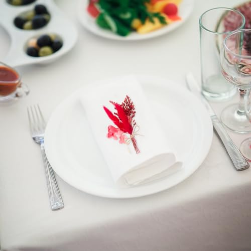 Tinideya 48 Pcs Dried Flowers Bouquet Boho Mini Dried Flower with Stem Small Dried Floral Plants Mixed Natural Flowers Bundles for Crafts Vase DIY Photo Props Wedding Decoration Tinideya