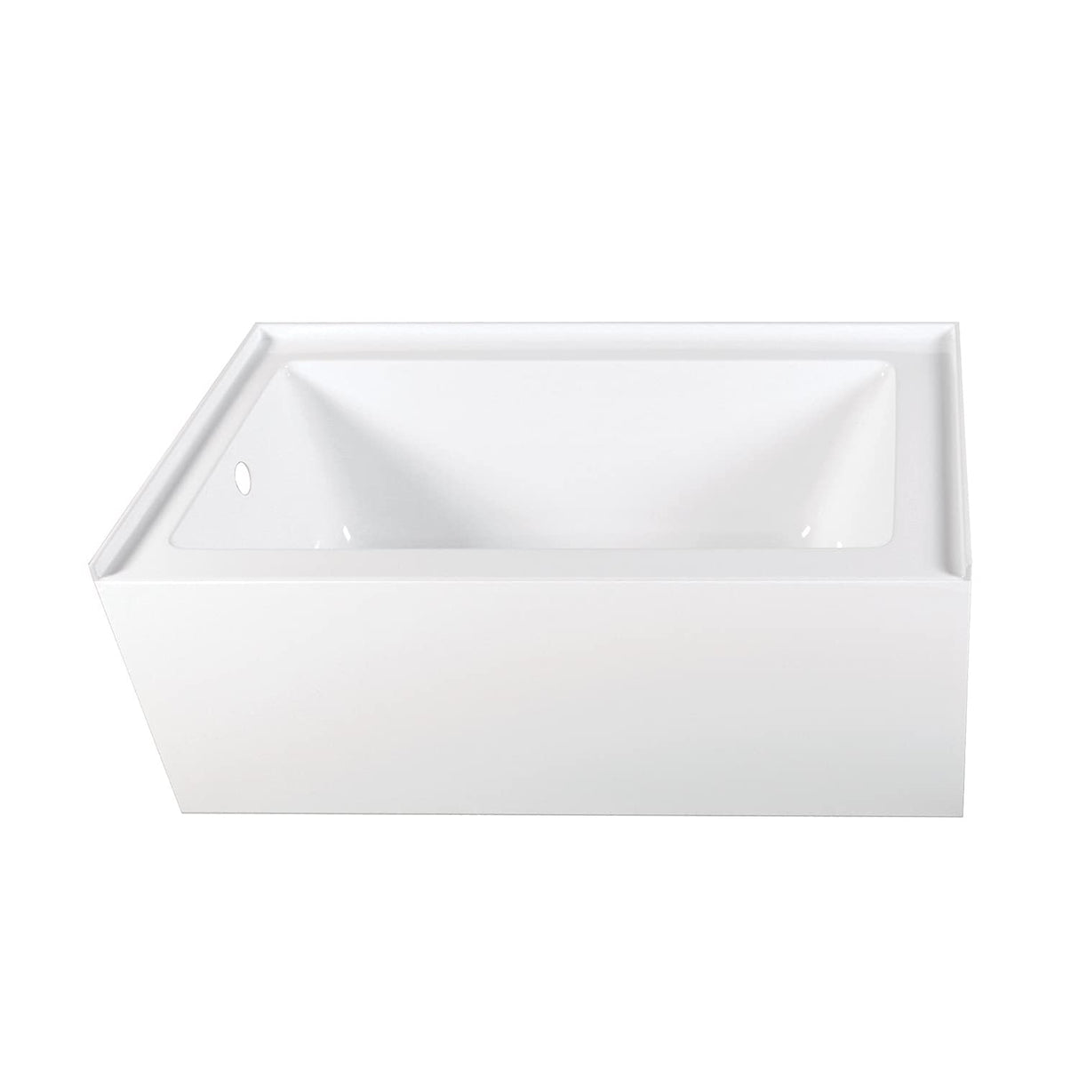 Kingston Brass VTAP603222L Aqua Eden 60-Inch Acrylic Alcove Tub with Left Hand Drain Hole, L 60" x W 32" x H 21-5/8"D, White Kingston Brass