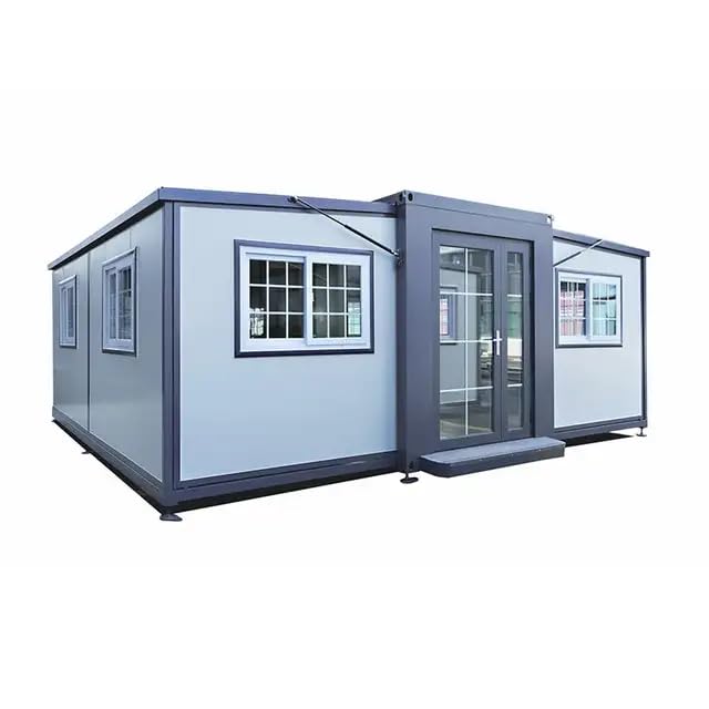 Portable Prefabricated Tiny Home 40×20ft, Mobile Expandable Plastic Prefab House for Hotel, Both Office, Guard House, Shop, Villa, Warehouse, Workshop with Restroom Module House Dream Home - WoodArtSupply