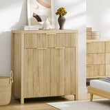 Lulive Fluted Buffet Cabinet with Storage Sideboard Cabinet Adjustable Shelves for Kitchen Living Room, Kitchen, Entryway Lulive