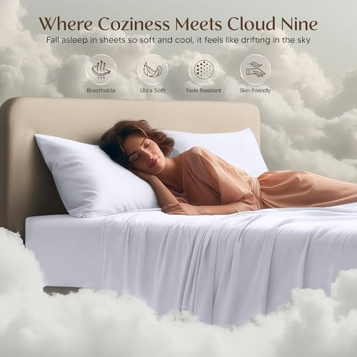Utopia Bedding Twin Sheet Set – 3 Piece Bed Sheets for Twin Size Bed, Soft and Breathable Microfiber, Includes 1 Fitted Sheet, 1 Flat Sheet and 1 Pillowcase (White) Utopia Bedding