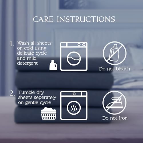 NORTHWEST Ashford Home Essentials Bedding, 3 Piece Twin Size Sheet Set, Estate Blue Northwest