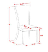 East West Furniture LAVE9-88-04 9 Piece Kitchen Table & Chairs Set Includes a Rectangle Dining Table with Removable Leaf and 8 Light Tan Linen Fabric Parson Chairs, 42x92 Inch, Walnut East West Furniture