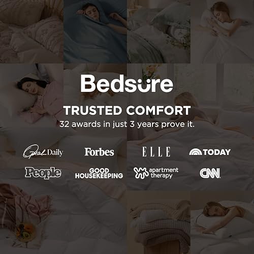 Bedsure Duvet Cover Queen Size - 3 Pieces Prewashed Extra Soft Bedding Set, Includes 1 Duvet Cover 90x90 Inches with Zipper Closure & 2 Pillow Shams, Linen, Comforter Not Included Bedsure