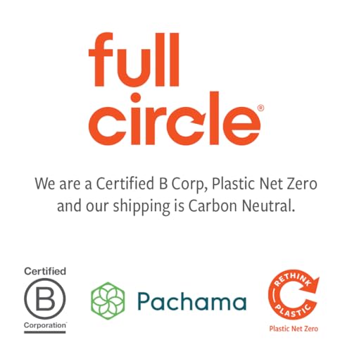 Full Circle Be Good Bamboo Handle Dish Brush – Sustainable Kitchen Cleaning with Tough Bristles - Natural Dish Scrubber & Cast Iron Cleaner - Long Handle Brush for Dishes, Pots, and Pans, White Full Circle