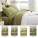 Southshore Fine Living, Inc. 6-Piece Full Size Bed Sheets Set, 21-Inch Extra Deep Pocket Fitted Sheet Full, Flat Sheet, Microfiber Bedding, Sage Green Pillow Cases Standard Size, Sage Green Sheets Southshore Fine Living, Inc.