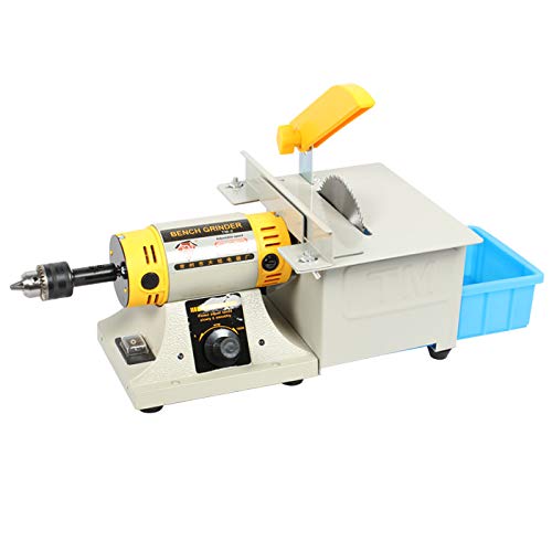 Multifunctional Bench Lathe Machine Electric Grinder Polisher Driller for Jade Jewellery Chisel Carving Woodworking saw(220V) YUCHENGTECH