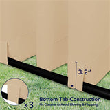 PureFit Outdoor Curtains for Detachable Sticky Tab Top Patio Waterproof/Weatherproof, UV and Fade Resistant Outside Curtains for Gazebo, Porch, Pergola, Privacy Curtain, 54 x 84 inch, 2 Panels, Beige PureFit