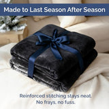 Ultra Soft Fleece Blanket King Size - Flannel Fleece Luxury King Blanket - Lightweight for Couch Bed Chair - Thick, Warm and Breathable - All Season Cozy Fuzzy, Anti-Static Microplush Bedding, Black CGK Unlimited