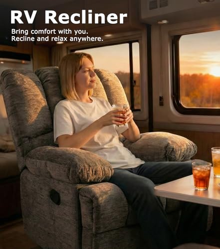 WILLOVE Oversized Recliner Chair, Rocking Recliners, Overstuffed Soft Big Man Manual Rocker Recliner, Extra Large Living Room Chair 350 LBS Capacity, Limestone, XL WILLOVE