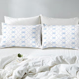 Erosebridal Bowknot Bed Sheets Set King Bow Knot Sheet Set for Kids Butterfly Knot Bow Tie Sheets Aesthetic Coquette Bedroom Decor Geometric Cartoon Blue Flat Fitted Sheet Erosebridal