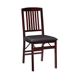 Linon Darwin Mission Back Folding Chair in a Set of Two, Espresso Linon