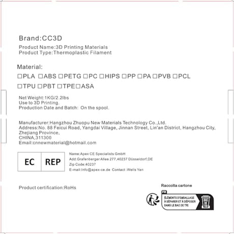 CC3D Color Change PLA Filament Purple Blue to Pink PLA Filament 1.75 mm 1KG 3D Printer Filament 2.2LBS Spool Heat Temp Color Changing Filament with Temperature PLA CC3D