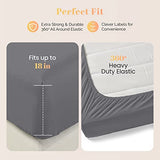 Ashton Sheets 100% Egyptian Cotton Sheets Twin Size - 3 PC 800 High Thread Count Egyptian Cotton Twin Size Bed Sheets Set (Dark Grey), Soft, Cooling, 16" Deep Pocket Sateen Weave Luxury Hotel Bedsheet Ashton Sheets
