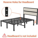 FUIOBYVV Heavy Duty King Bed Frame – 14 Inch Metal Platform with Noise-Free Support and No Box Spring Needed FUIOBYVV