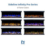 Touchstone Sideline Infinity Pro 3-Sided Smart 60" WiFi-Enabled Electric Fireplace - 80046 - Built-in - 6 Realistic Flame Colors- 13-Color Down Lighting- Crackle Sound- 1,500W Heater Touchstone
