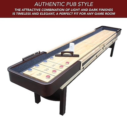 Merlot 12' Shuffleboard Table - Espresso - WoodArtSupply