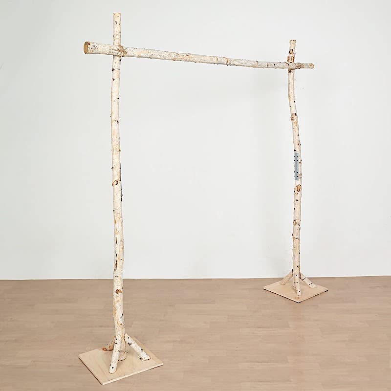 Balsa Circle 7.5 feet Natural Birch Wood Square Backdrop Stand Wedding Arch Wedding Party Event Reception Home Decorations Supplies Balsa Circle