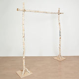 Balsa Circle 7.5 feet Natural Birch Wood Square Backdrop Stand Wedding Arch Wedding Party Event Reception Home Decorations Supplies Balsa Circle