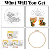 GLTAYLMY Dogs Embroidery Kit for Beginners with Pattern and Instructions,3 Pack Cross Stitch Kits,1 Plastic Embroidery Hoops,Threads and Needles,Needlepoint Kit for Adults