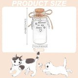 DELORIGIN 2pcs Pet Hair Glass Memorial Bottle Wishing Bottle with Heart Pendants and Cork Stopper Dog Cat Glass Tube Keepsake Memorial Urn Pet Sympathy Glass Vial Remembrance Gift for Pet Ashes Hair