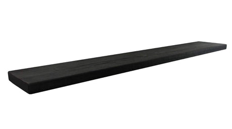 Joel's Antiques Floating Wall Shelf, Wood Decor & Long Shelf for Fireplace Mantel, Bookshelf, Bedroom, & Farmhouse - Wall-Mounted Rustic Stand, Wooden Hanging Display - Black, 72" x 10" x 2" joelsantiques
