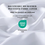 DOWNCOOL Comforters Oversize King Size, White All Season Duvet, Lightweight Quilt, Down Alternative Hotel Comforter with Corner Tabs (White, Oversize King 116x98 Inches) DOWNCOOL