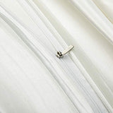 P Pothuiny Satin Duvet Cover King, Single Soft Duvet Cover Only, Luxury Silky Like Ivory White Duvet Cover 90" x 104" Sold Separately - Zipper Closure & Corner Ties P Pothuiny