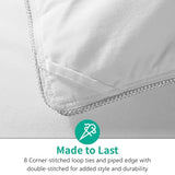APSMILE Lightweight King Size Down Feather Fibers Comforter, Fluffy Duvet Insert for Warm/Hot Sleepers - Ultra-Soft High Fill-Power Hotel Collection Comforter, 39 Oz Duvet Blanket(White, 106"x90") APSMILE