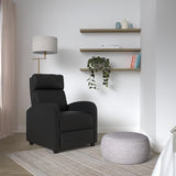 BestMassage | Recliner Chair | with 2 Point Massage Function | Black | with Lumbar Support, Adjustable Push Back, Wide Armrests, Footrest & Padded Seat | Easy Assembly | for Living Room, Home Theatre BestMassage