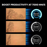 OMTech 30W MOPA Fiber Laser Marking Machine with LightBurn, High-Speed Metal Laser Engraver, 7x7 Inch Work Area, Color Marking for Metal Jewelry, Aluminum, Stainless Steel, and More OMTech
