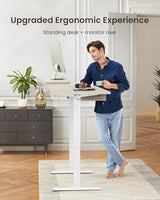 ErGear Electric Standing Desk with 4 Drawers, Height Adjustable Desk with Storage, C-Clamp Mount Compatible, Computer Home Office Table with Cable Management Tray ErGear