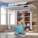 Whole Piece Standing Desk with Wheels Adjustable Height- Mobile Stand up Desk with Lockable Casters, Portable Sit Stand Desks Electric for Home & Office Workstation iWkstation