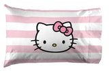 Jay Franco Sheet Set with Fitted, Flat Sheets & Pillow Cover - Ultra-Soft Bedding with Pillowcase for Room Decor, Multi - Hello Kitty, 3 Piece Twin Jay Franco