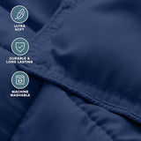 Bare Home Comforter Set - Ultra-Soft - Goose Down Alternative - Premium 1800 Series - All Season Warmth (Twin/Twin XL, Dark Blue) Bare Home