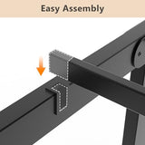 VINGLI 14 Inch Twin Bed Frame, Heavy Duty Metal Platform, No Box Spring Needed, Sturdy Steel Slat Support, Easy Assembly, Noise-Free, 12.4 Inch Underbed Storage,Black VINGLI