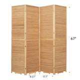 Bamboo Room Divider Folding Privacy Screens, Wall Divider for Room Separation, Portable Room Partitions and Dividers, 5.6FT Bamboo Mesh Woven Room Divider Panel (Brown, 4 Panel) JVVMNJLK