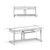 SIMPLIHOME Erina SOLID WOOD and Metal Modern Industrial 72 inch Wide Home Office Desk, Writing Table, Workstation, Study Table Furniture in Rustic Natural Aged Brown with 2 Drawers SIMPLIHOME