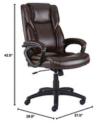 STAPLES 2554454 Kelburne Luxura Office Chair Brown STAPLES