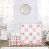 Sweet Jojo Designs 4-Piece Baby Crib Bedding Set (Pink Bows) for Girls, Infants/Nursery incl. Blanket, Fitted Sheet, Skirt, Diaper Stacker (Ruffles, Bow, Ballet Dancer, Ballerina Princess Collection) Sweet Jojo Designs