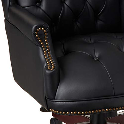 Boss Office Products Wingback Traditional Chair , Leather, in Black