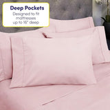 Full Size Bed Sheets - 6 Piece 1500 Supreme Collection Fine Brushed Microfiber Deep Pocket Full Sheet Set Bedding - 2 Extra Pillow Cases, Great Value, Full, Pale Pink Sweet Home Collection