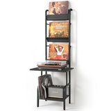 Record Player Stand with Vinyl Storage for up to 200 Albums, Turntable Stand with Record Holder Display Shelf Tewinko