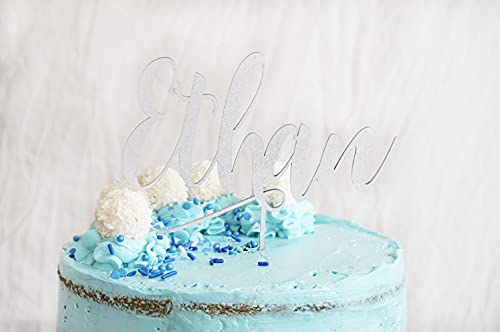 Custom Name Birthday Cake Topper Personalized Name Cake Topper for Baby Shower Gift for Birthday Graduation Cake Topper Made with Wood - WoodArtSupply