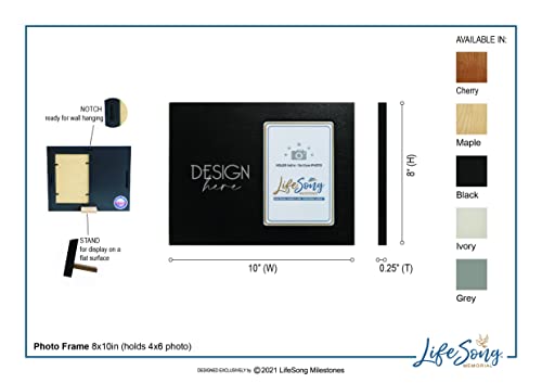 LifeSong Milestones Personalized Wooden Memorial 8x10 Picture Frame Holds 4x6 Photo Bereavement Gift for Loss of Loved One God has You Wall or Tabletop Display LifeSong Milestones